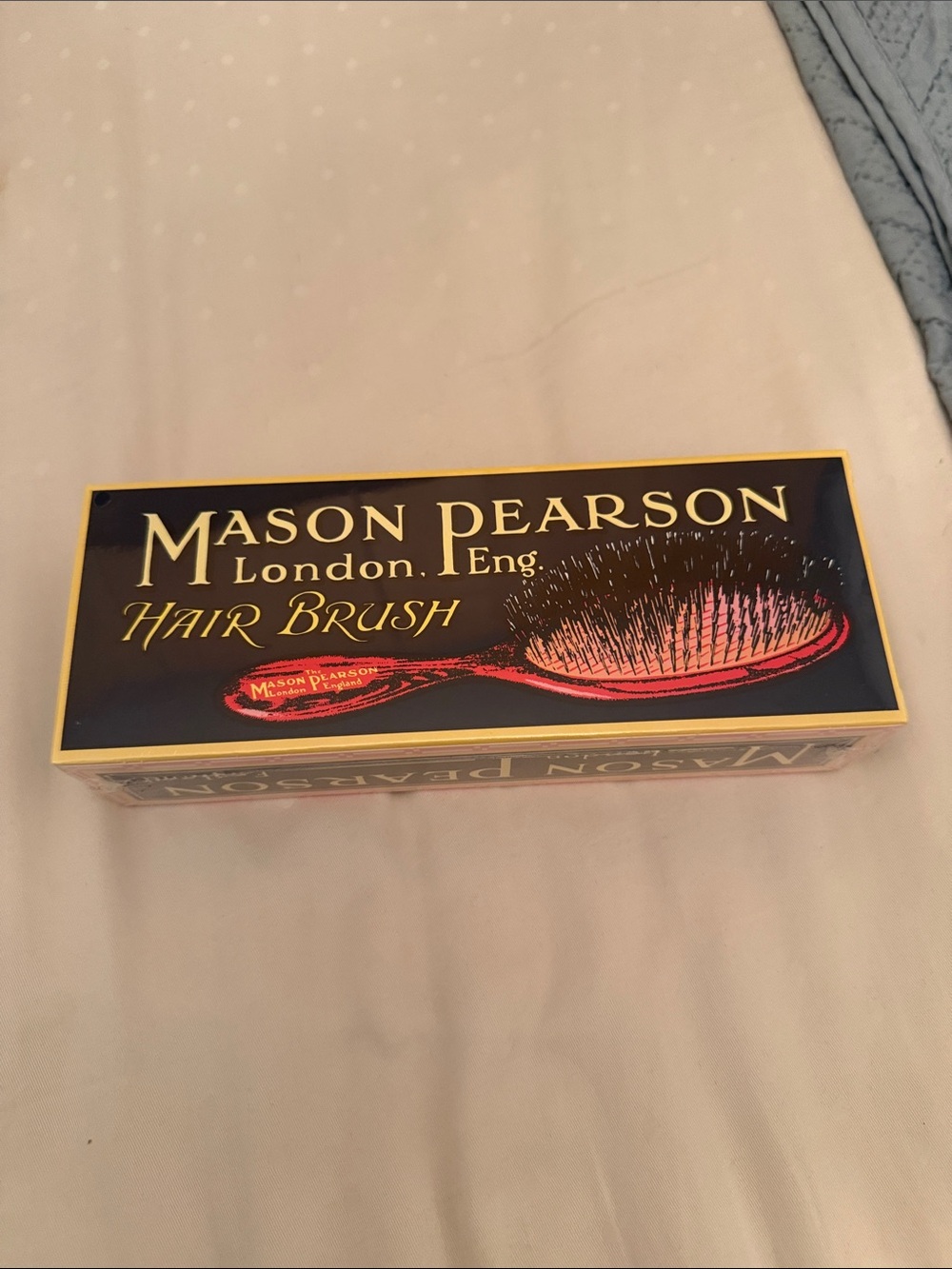 Pearson Mason Hair Brush Box — Black, Red, Gold